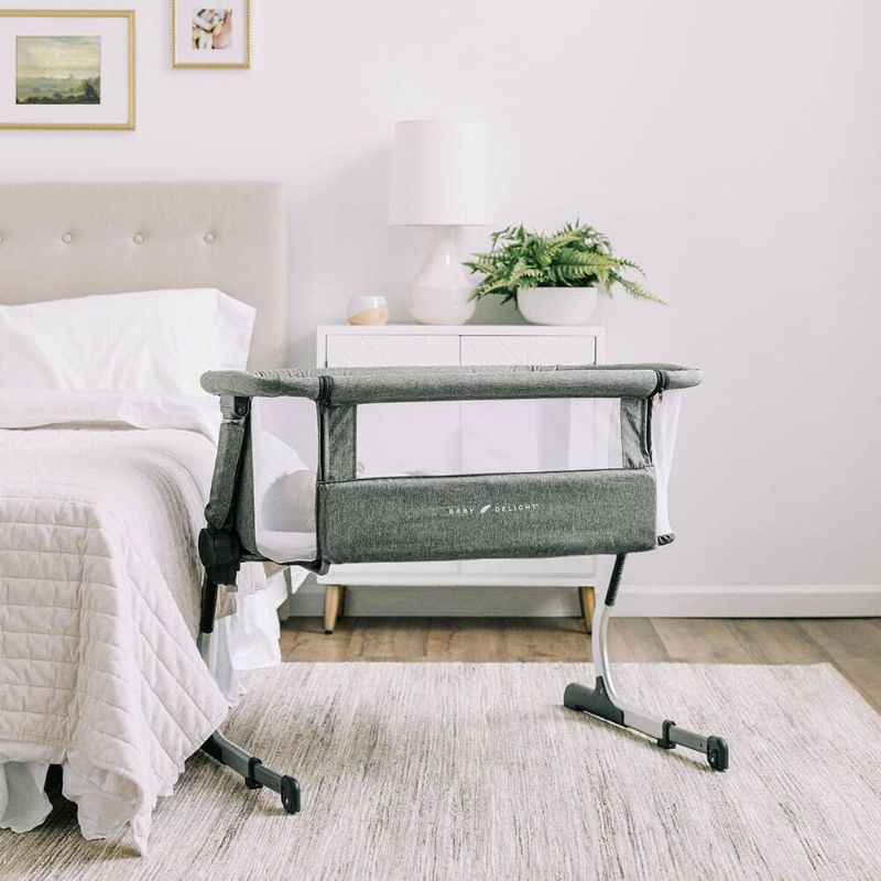 Photo 1 of Baby Delight Beside Me Dreamer Bassinet & Bedside Sleeper, Charcoal Tweed
