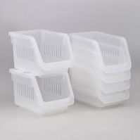 Photo 1 of 4 PACKS OF 6ct Plastic Stackable Storage Bin Clear - Bullseye's Playground™