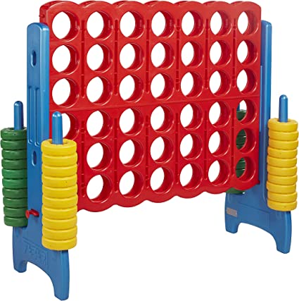 Photo 1 of ECR4Kids-ELR-12507 Jumbo 4-to-Score Giant Game Set, Backyard Games for Kids, Jumbo Connect-All-4 Game Set, Indoor or Outdoor Game, Adult and Family Fun Game, Easy to Transport, 4 Feet Tall, Primary Colors
