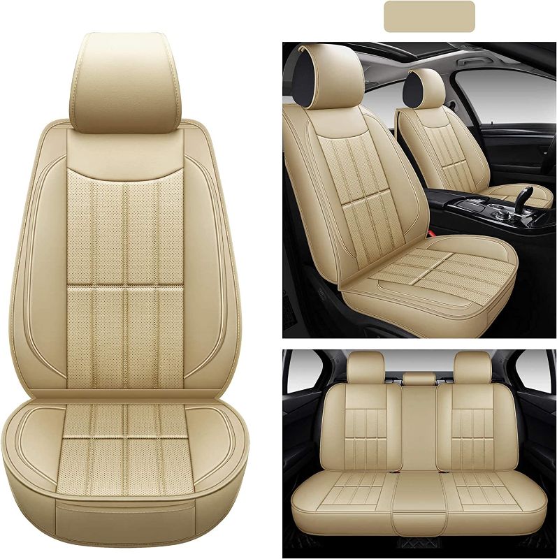 Photo 1 of AOOG Leather Car Seat Covers, Leatherette Automotive Vehicle Cover for Cars SUV Pick-up Truck, Universal Non-Slip Vehicle Cover Waterproof Interior Accessories, Full Set.
OUT OF BOX ITEM 