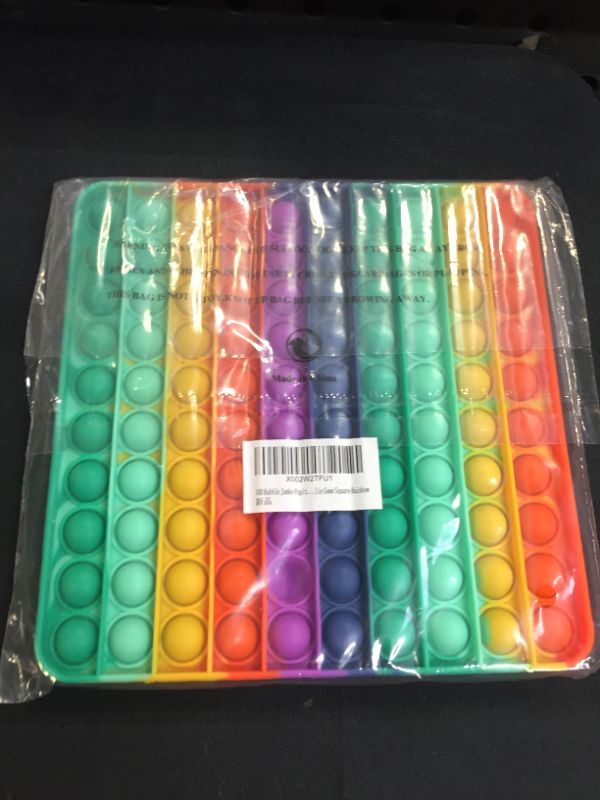 Photo 1 of 100 Bubble Jumbo Toy for Kids Adult, Giant Huge Large Mega 20cm 8 Inch Big Press Pop Poppop Poop Popper Po it Sensory Austim Anxiety ADHD Stress Relief Game Square Rainbow
