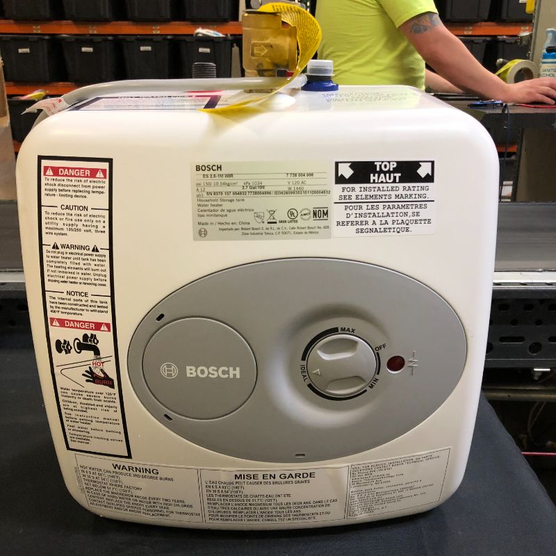 Photo 2 of Bosch Electric Mini-Tank Water Heater Tronic 3000 T 2.5-Gallon (ES2.5) - Eliminate Time for Hot Water - Shelf, Wall or Floor Mounted
