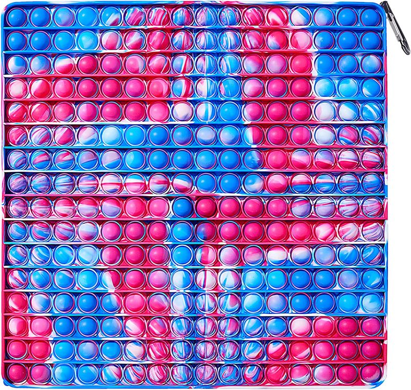 Photo 1 of Easter Pop Fidget Toy-Big Large Size Pop Push Bubble Popping Sensory Toys 256 Bubbles Tie Dye Giant Toys Huge Popper Fidget Stress Reliever for Kids Boys Girls Adults Easter Stuffers Gift
