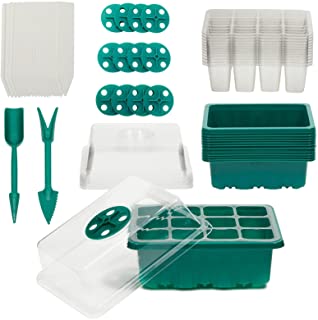 Photo 1 of 12-Cell Seed Starter Trays with Humidity Dome, Gardening Tools, Plant Labels (46 Piece Set) FACTORY SEALED
