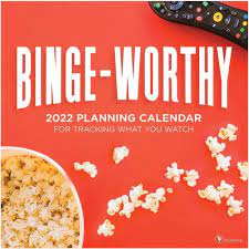 Photo 1 of 2022 Wall Calendar Binge Worthy 12x12 Inch, 16 Months Large Grid Monthly Planner 6 PACK
