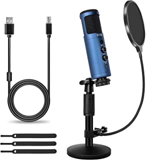 Photo 1 of CODN USB Microphone, Condenser Microphone for Computer, Professional 192KHZ/24Bit Streaming Podcast Gaming Mic Kit with Adjustable Stand, Pop Filter, Volume Adjustment, Mute Button for YouTube, Studio
