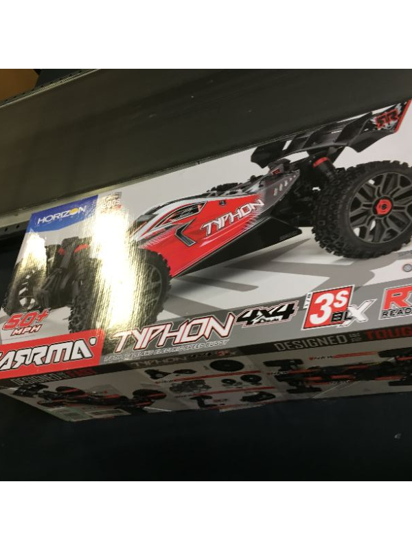 Photo 2 of (PARTS ONLY, MISSING BATTERIES TRANSMITTER, CHARGER, MAJOR SCRATCHES ON ITEM) 
ARRMA 1/8 Typhon 4X4 V3 3S BLX Brushless Buggy RC Truck RTR (Transmitter and Receiver Included, Batteries and Charger Required), Red, ARA4306V3
