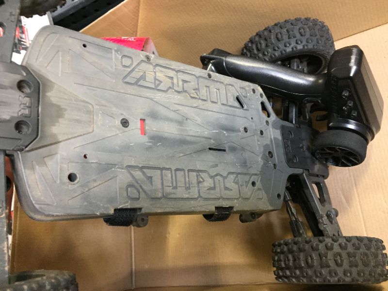 Photo 8 of (PARTS ONLY, MISSING BATTERIES TRANSMITTER, CHARGER, MAJOR SCRATCHES ON ITEM) 
ARRMA 1/8 Typhon 4X4 V3 3S BLX Brushless Buggy RC Truck RTR (Transmitter and Receiver Included, Batteries and Charger Required), Red, ARA4306V3

