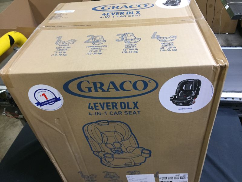 Photo 2 of Graco 4Ever DLX 4 in 1 Car Seat, Infant to Toddler Car Seat, Zagg
1 Count (Pack of 1) (FACTORY SEALED BRAND NEW, OPEN FOR PICTURES)