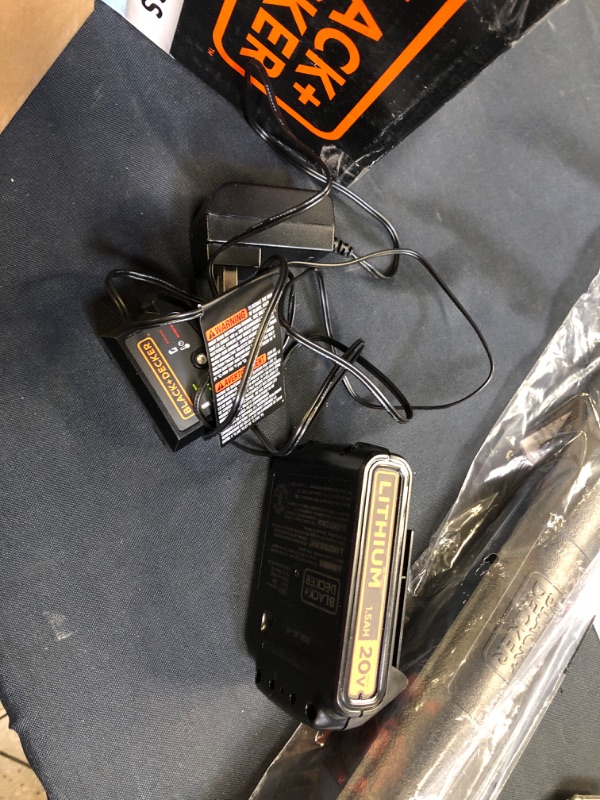 Photo 1 of BLACK+DECKER LSW221 20V MAX* Cordless Lithium-Ion Sweeper Kit 1.5Ah
