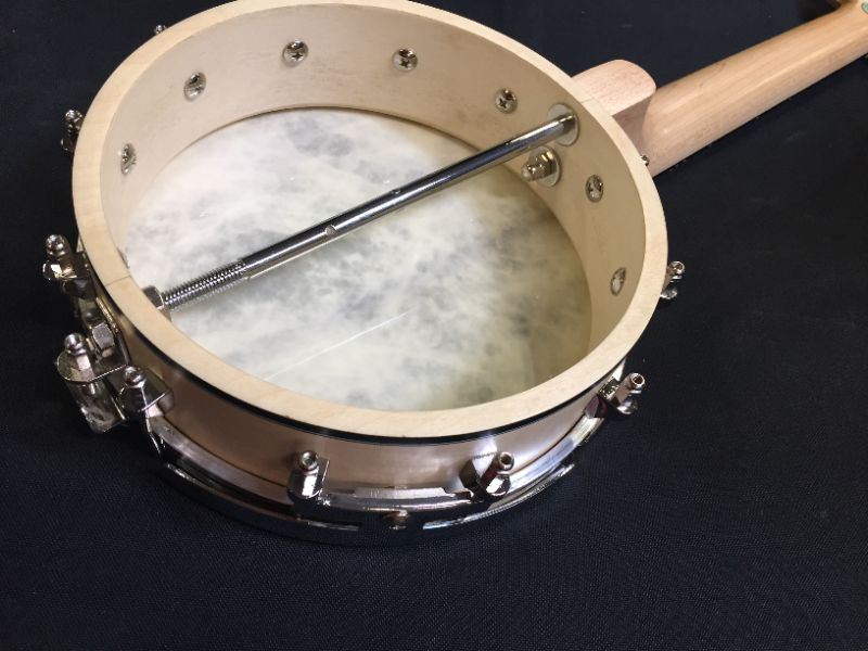 Photo 8 of Banjo Ukulele, AKLOT Concert 23 inch Remo Drumhead Open Back Maple Body 15:1 Advanced Tuner with Two Way Truss Rod Gig Bag Tuner String Strap Picks
