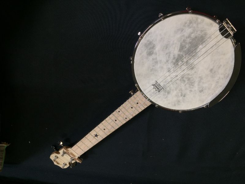 Photo 6 of Banjo Ukulele, AKLOT Concert 23 inch Remo Drumhead Open Back Maple Body 15:1 Advanced Tuner with Two Way Truss Rod Gig Bag Tuner String Strap Picks
