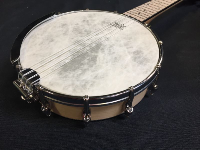 Photo 7 of Banjo Ukulele, AKLOT Concert 23 inch Remo Drumhead Open Back Maple Body 15:1 Advanced Tuner with Two Way Truss Rod Gig Bag Tuner String Strap Picks
