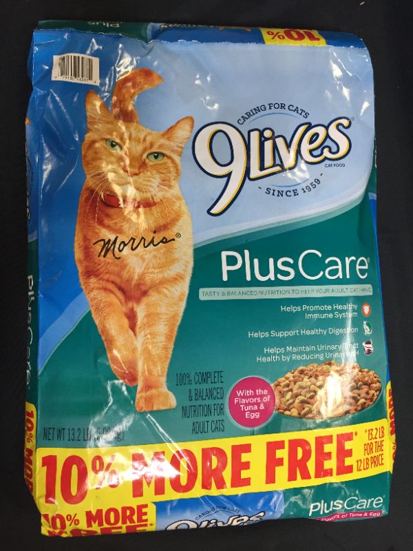 Photo 2 of 9Lives Plus Care Dry Cat Food, 13.3 LbS BB 4/17/22
