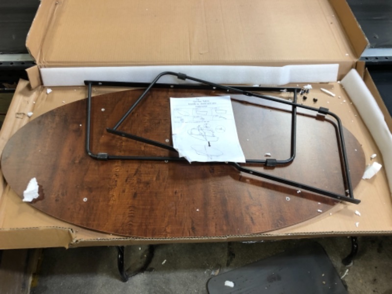 Photo 1 of Ama Maker Oval Small Coffee Table for Living Room Small Apartment 43" Farmhouse Modern Sofa Low Tables Sofa Table Easy Assembly (Sandalwood 43")
- MISSING HARDWARE - MINOR SCRATCHES ON ITEM 
