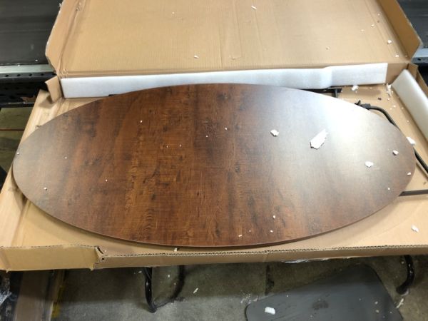 Photo 3 of Ama Maker Oval Small Coffee Table for Living Room Small Apartment 43" Farmhouse Modern Sofa Low Tables Sofa Table Easy Assembly (Sandalwood 43")
- MISSING HARDWARE - MINOR SCRATCHES ON ITEM 