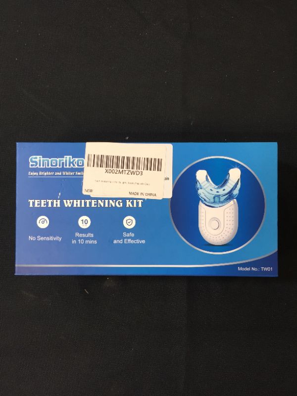 Photo 4 of SINORIKO Teeth Whitening Kit with 6X LED Light for Sensitive Teeth 10 Min Fast Result, 3 Carbamide Peroxide Whitening Gel 1 Remineralizing Gel, Mouth Tray with Case, Home Teeth Whitener
