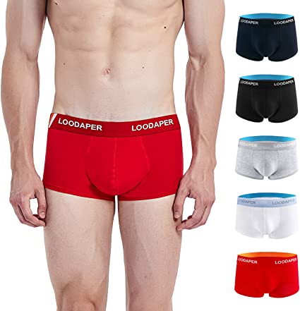 Photo 1 of Men's Underwear Boxer Briefs Cotton Stretchy Comfy No Ride-up Underwear (L) - 5 Count 
