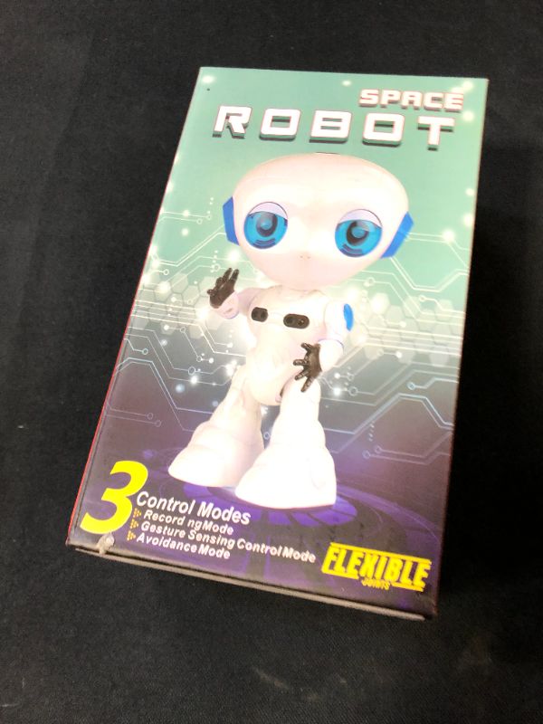 Photo 2 of [2022 New] Smart Robots Toy for Kids, with Talking Recording and Gesture Sensing Mini Robot Travel Toys for Stocking Stuffers Birthday Gift, Present for 3-9 Years Old Kids Boys Girls (Blue)
