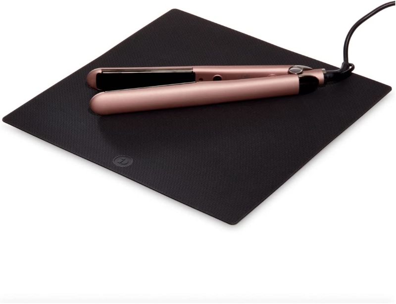 Photo 1 of iDesign The Sarah Tanno Collection Cosmetic Drawer Large Heat-Resistant Silicone Mat, Smoke and Black
