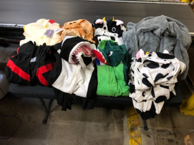 Photo 1 of 8 PIECE ADULT ONESIES / ROBES - SOLD AS IS - VARIOUS SIZES AND STYLES 