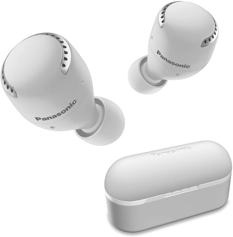Photo 1 of Panasonic Noise Cancelling Wireless Earbuds, True Wireless Earbud & In-Ear Headphones with Charging Case, IPX4 Water Resistant and Compatible with Alexa – RZ-S500W (Light Grey)
