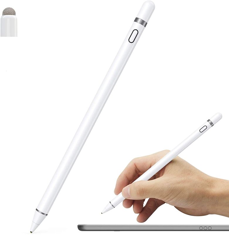 Photo 1 of Active Stylus Pen Compatible for iOS&Android Touch Screens, Pencil for iPad with Dual Touch Function,Rechargeable Stylus for iPad/iPad Pro/Air/Mini/iPhone/Cellphone/Samsung/Tablet Drawing&Writing
