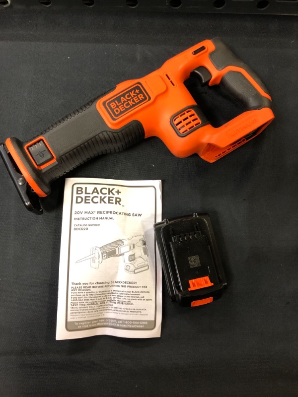 Photo 2 of - NO BLADE - BLACK+DECKER 20V Max Cordless Reciprocating Saw Battery Included BDCR20C
