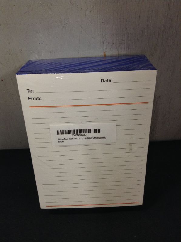 Photo 2 of Memo Pad - Note Pad - Scratch Pad - 10 Pads per Pack with 50 Sheets Each (5 1/2" x 7 1/2" Inches) Includes"To""From" and"Date" Grocery List Pad Scrap Paper Office Supplies
