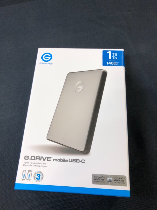 Photo 1 of G-Technology 1TB G-DRIVE Mobile USB-C (USB 3.1) Portable External Hard Drive, Space Gray - 0G10265
- SEALED - 