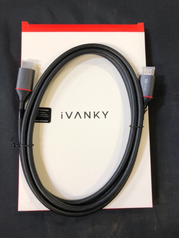 Photo 2 of 8K HDMI 2.1 Cable 3.3FT/1M, IVANKY 48Gbps High Speed HDMI 2.1 Cable, 4K@120Hz 8K@60Hz 144Hz HDMI Cable, 7680P, DTS:X, eARC, HDR, HDCP 2.2 & 2.3, for Fire TV/Roku TV/PS4 5/Xbox Series X
