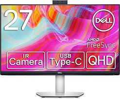 Photo 1 of Dell S2722DZ 27 Inch QHD (2560x1440) Video Conferencing Monitor, 75Hz, IPS, 4ms, AMD FreeSync, 99% sRGB, Built-in Speakers, 5MP Camera, Mic, USB-C, DisplayPort, HDMI, 2x USB, 