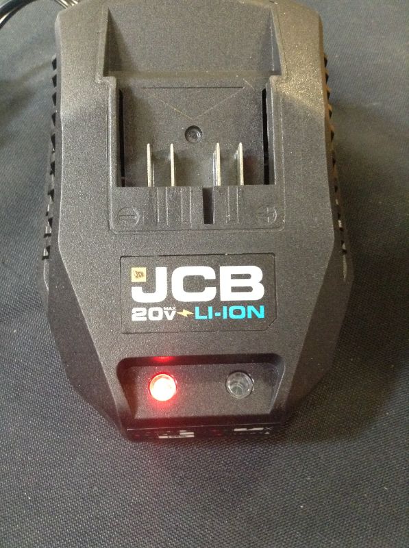 Photo 3 of JCB Tools - JCB 20V Lithium-Ion Battery Fast Charger For JCB 20V Power Tools Batteries For Hammer Drills, Saws, Jigsaw, Multi Tool, SDS, Angle Grinder, Miter Saw, LED Work Light, Recip Saw, Miter Saw
