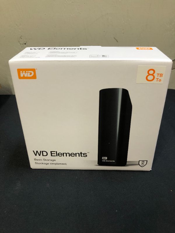 Photo 1 of WD 8TB Elements Desktop USB 3.0 External Hard Drive