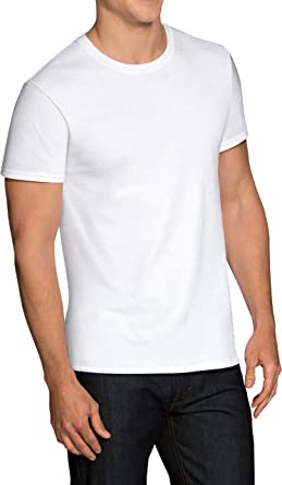 Photo 1 of Fruit of the Loom Men's Eversoft Cotton Stay Tucked Crew T-Shirt, MEDIUM, 6 Pack
