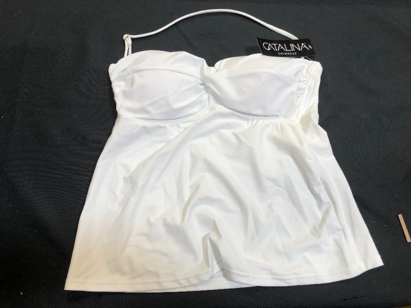 Photo 2 of Catalina Women's Twist Front Bandeau Tankini Top size S
