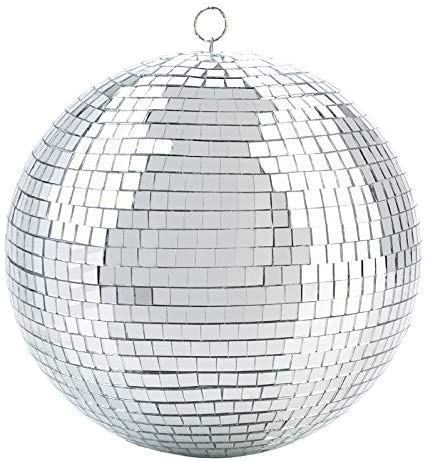 Photo 1 of Alytimes Mirror Disco Ball - 8-Inch Cool and Fun Silver Hanging Party Disco Ball –Big Party Decorations, Party Design. PACK OF 2 
