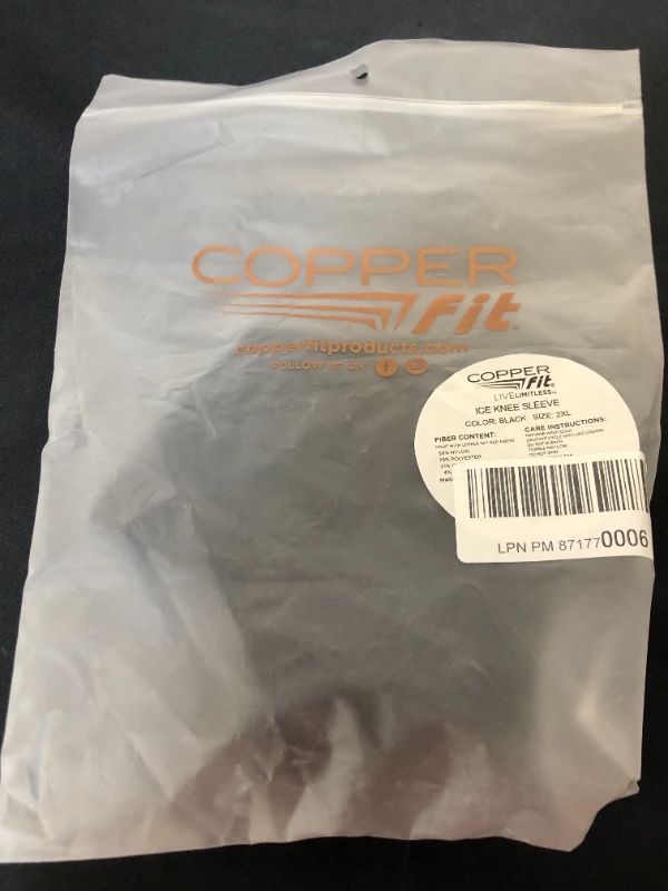 Photo 3 of COPPER FIT, ICE KNEE SLEEVE (BLACK) SIZE XXL