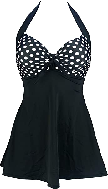 Photo 1 of COCOSHIP Vintage Sailor Pin Up Swimsuit Retro One Piece Skirtini Cover Up Swimdress(FBA) SIZE XXL
