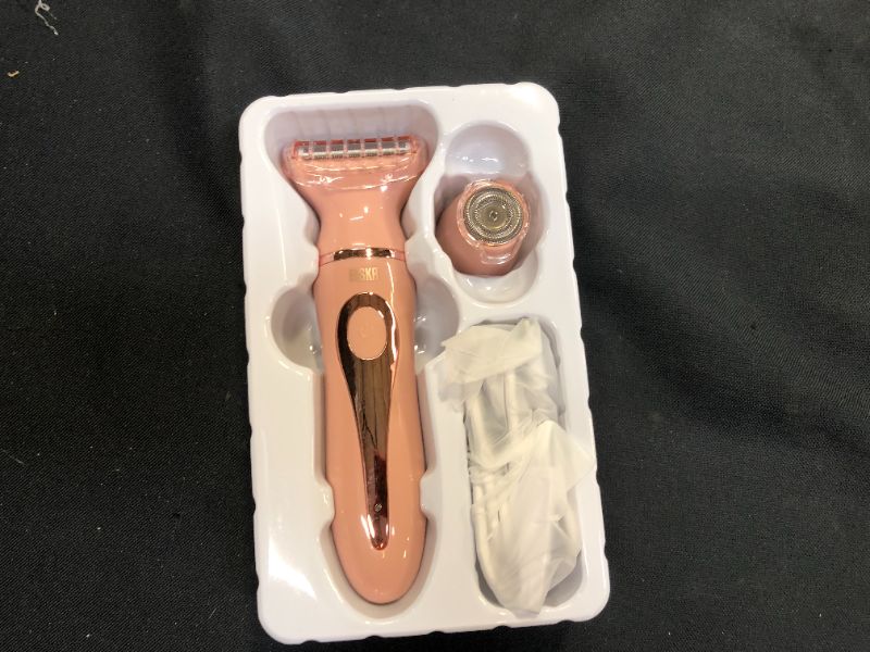 Photo 2 of Electric Razor for Women, EESKA 2-in-1 Womens Shaver for Face Legs and Underarm, Portable Bikini Trimmer Ladies Shaver, IPX7 Waterproof Wet and Dry Hair Removal, Type C USB Recharge Pink
