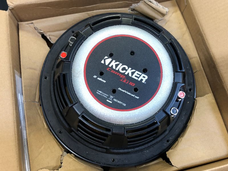 Photo 3 of Kicker 10" 800 Watt CompVR 4 Ohm DVC Sub Woofer Car Power Subwoofer