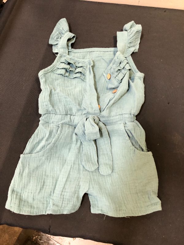 Photo 1 of 2 YEAR OLD GIRLS ROMPER TEAL 