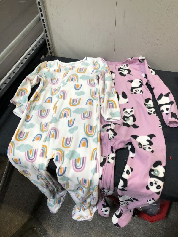 Photo 1 of 2 PCK ONESIES SIZE 5 PANDA/RAINBOWS