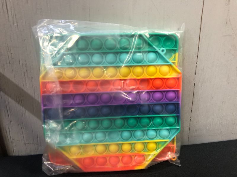 Photo 4 of 2 Packs Jumbo Toy for Kids Adult, Giant Huge Large Mega Big Press Pop Poppop Poop Popper Po it Sensory Austim Anxiety ADHD Stress Relie Game Square Octagon Tie dye Rainbow
