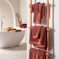 Photo 2 of Organic Bath/Body Towel - Casaluna™ BRONZE BROWN 1 Pack of 3 Pieces  

