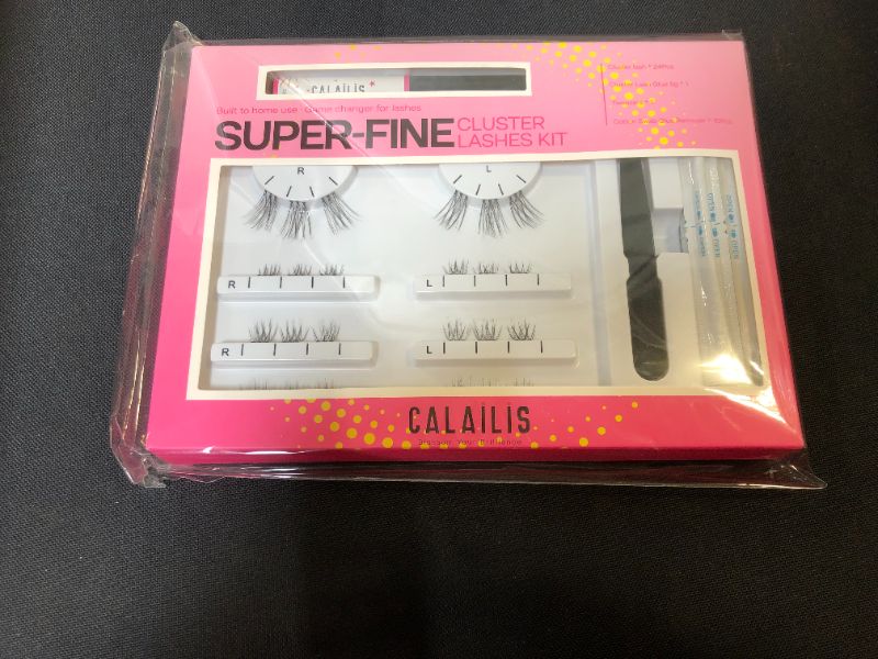 Photo 3 of 2 Pack CALAILIS - Eyelash Extension, Individual Cluster Lashes Kit, Glue Based Super Thin Strip with 48 Hours Lash Glue, Tweezers and Cotton Swab Glue Remover Kit 01
