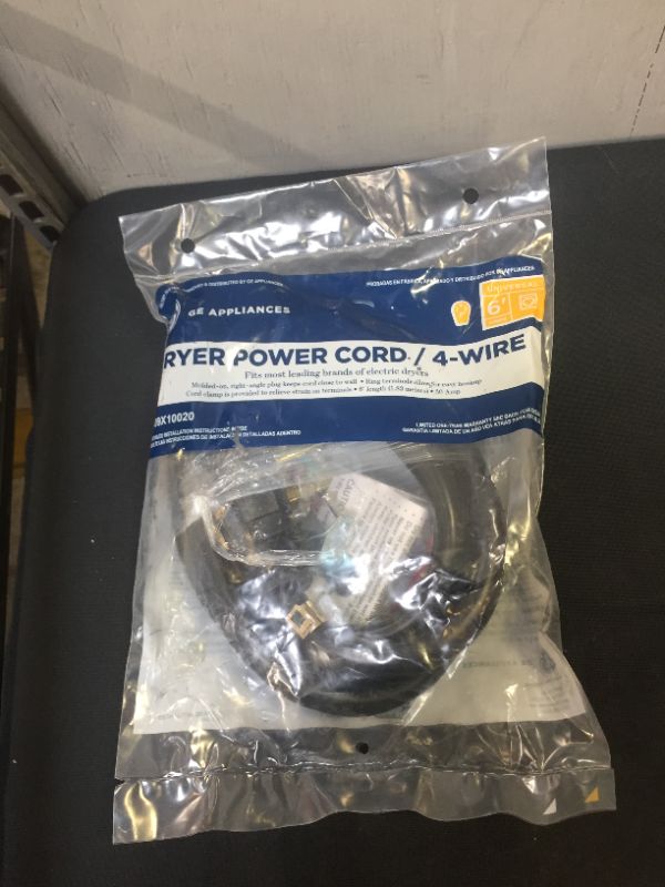 Photo 5 of 6 ft. 4-Prong 30 Amp Dryer Cord
 (FACTORY SEALED)