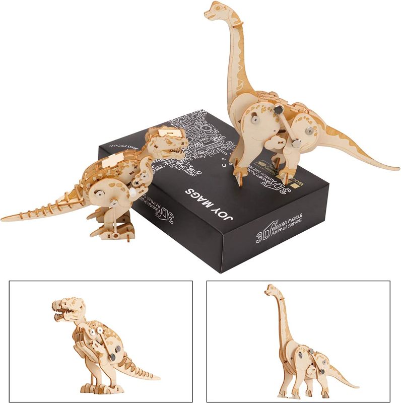 Photo 1 of JOY MAGS 3D Dinosaur Puzzles: Pack of 2 Animals Clockwork Model Kits Mechanical Wood Puzzles,Educational Toys for Kids Adults
(factory sealedd)
