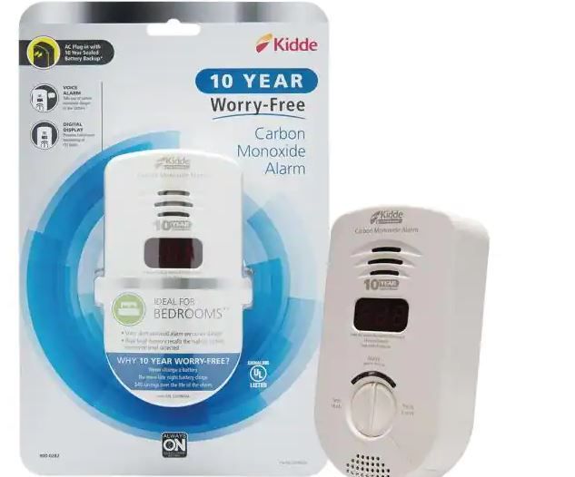 Photo 1 of 10 Year Worry-Free Plug-In Carbon Monoxide Detector with Battery Backup, Digital Display, and Voice Alarm
(factory sealed)