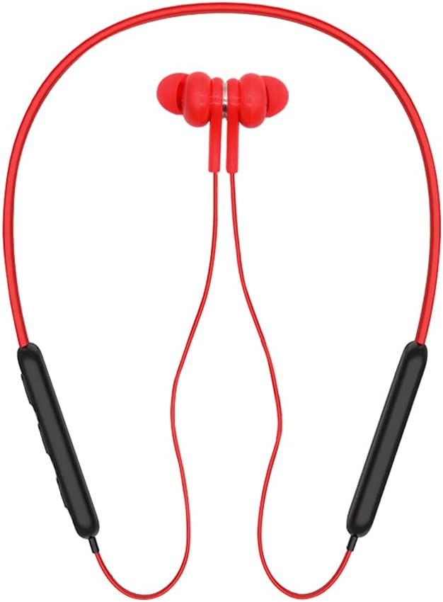 Photo 1 of Meleles FMG Bluetooth 5.0 Wireless Sports Headphones Magnetic Earbuds, Clear Calls, Low Latency, 8 Hours of Listening Time, Built-in Microphone - (Black red)
